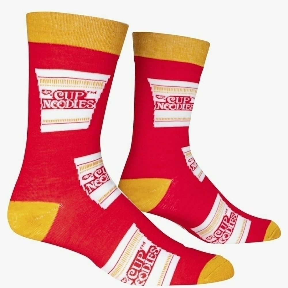 4/$25 Cup of Noodles Socks Unisex Novelty Crew Socks Hosiery Collectible Socks